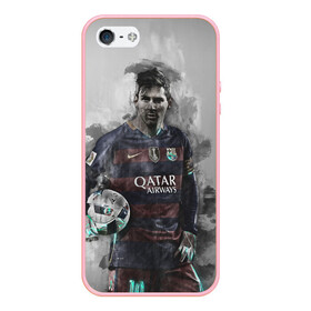 Чехол для iPhone 5/5S матовый с принтом Lionel Messi в Курске, Силикон | Область печати: задняя сторона чехла, без боковых панелей | лионель | месси