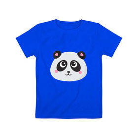 Детская футболка хлопок с принтом Милая пандочка в Курске, 100% хлопок | круглый вырез горловины, полуприлегающий силуэт, длина до линии бедер | милая | мордочка | панда