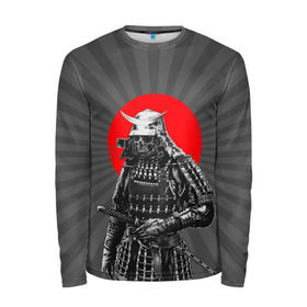 Мужской лонгслив 3D с принтом Мертвый самурай в Курске, 100% полиэстер | длинные рукава, круглый вырез горловины, полуприлегающий силуэт | Тематика изображения на принте: bone | japan | samurai | skelet | skull | warrior | воин | катана | кости | меч | самурай | скелет | череп | япония