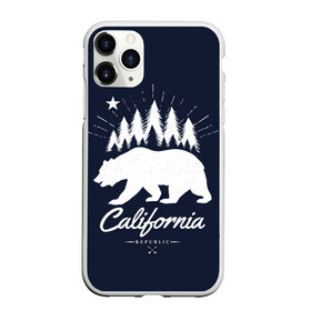 Чехол для iPhone 11 Pro матовый с принтом California Republic в Курске, Силикон |  | Тематика изображения на принте: america | bear | california | united states | usa | америка | калифорния | медведь | сша | штаты