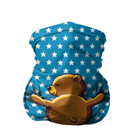 Бандана-труба 3D с принтом Медвежьи объятия в Курске, 100% полиэстер, ткань с особыми свойствами — Activecool | плотность 150‒180 г/м2; хорошо тянется, но сохраняет форму | bear | beast | kid | love | teddy | toy | звезды | зверь | игрушка | любовь | медведь | мишка