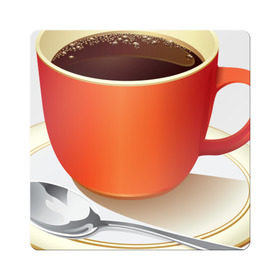Магнит виниловый Квадрат с принтом Руссиано в Курске, полимерный материал с магнитным слоем | размер 9*9 см, закругленные углы | americano | russiano | американо | кофе | руссиано