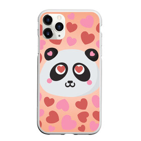 Чехол для iPhone 11 Pro Max матовый с принтом Влюбленная панда в Курске, Силикон |  | Тематика изображения на принте: любовь | панда | сердце