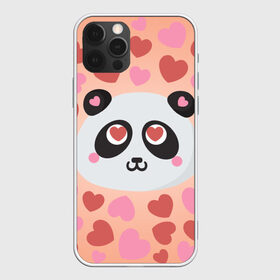 Чехол для iPhone 12 Pro Max с принтом Влюбленная панда в Курске, Силикон |  | любовь | панда | сердце