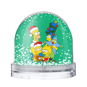 Снежный шар с принтом Симпсоны новогодние 3 в Курске, Пластик | Изображение внутри шара печатается на глянцевой фотобумаге с двух сторон | simpsons | барт | барт симпсон | гомер | гомер симпсон | новый год | симпсоны | снег | снежинки