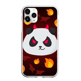 Чехол для iPhone 11 Pro матовый с принтом Панда дьяволенок в Курске, Силикон |  | дьяволенок | красный | крылья | огонь | панда | рога