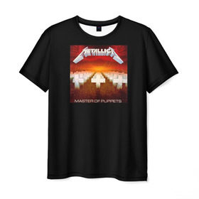 Мужская футболка 3D с принтом Metallica 2 в Курске, 100% полиэфир | прямой крой, круглый вырез горловины, длина до линии бедер | hetfield | master | metallica | mustaine | newsted | puppets | trujillo | ulrich | мастейн | металика | металл | металлика | ньюстед | рок | трухильо | ульрих | хэтфилд