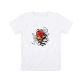 Детская футболка хлопок с принтом Дикий в Курске, 100% хлопок | круглый вырез горловины, полуприлегающий силуэт, длина до линии бедер | год петуха