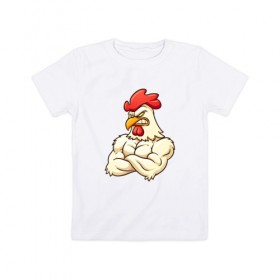 Детская футболка хлопок с принтом Символ года 2017 в Курске, 100% хлопок | круглый вырез горловины, полуприлегающий силуэт, длина до линии бедер | год петуха