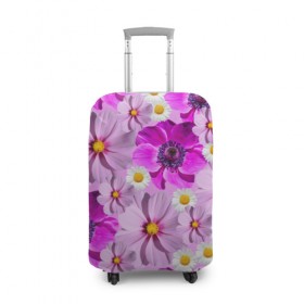 Чехол для чемодана 3D с принтом Violet в Курске, 86% полиэфир, 14% спандекс | двустороннее нанесение принта, прорези для ручек и колес | лепестки | прикольные картинки | ромашки | цветочки | цветы