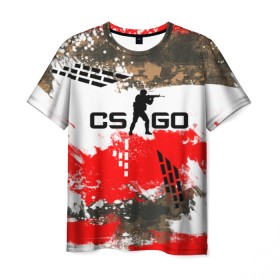 Мужская футболка 3D с принтом CS GO Roll Cage в Курске, 100% полиэфир | прямой крой, круглый вырез горловины, длина до линии бедер | counter | famas | global | offensive | strike | каркас | контр | страйк | трубчатый