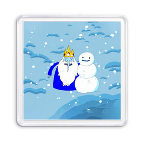 Магнит 55*55 с принтом Ice King New Year в Курске, Пластик | Размер: 65*65 мм; Размер печати: 55*55 мм | 