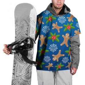Накидка на куртку 3D с принтом Новогодний узор в Курске, 100% полиэстер |  | Тематика изображения на принте: узор