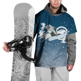 Накидка на куртку 3D с принтом Snowboard 1 в Курске, 100% полиэстер |  | 