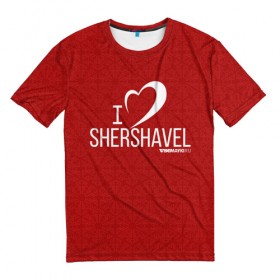 Мужская футболка 3D с принтом Love Shershavel 3 в Курске, 100% полиэфир | прямой крой, круглый вырез горловины, длина до линии бедер | gesh | геш | зима | сноуборд | шерегеш | шершавель