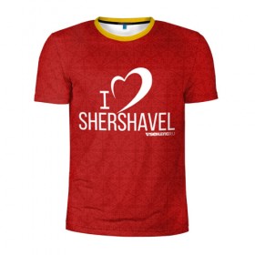 Мужская футболка 3D спортивная с принтом Love Shershavel 3 в Курске, 100% полиэстер с улучшенными характеристиками | приталенный силуэт, круглая горловина, широкие плечи, сужается к линии бедра | Тематика изображения на принте: gesh | геш | зима | сноуборд | шерегеш | шершавель