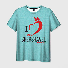 Мужская футболка 3D с принтом Love Shershavel 2 в Курске, 100% полиэфир | прямой крой, круглый вырез горловины, длина до линии бедер | Тематика изображения на принте: 