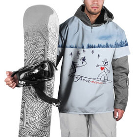 Накидка на куртку 3D с принтом Шерегеш в Курске, 100% полиэстер |  | Тематика изображения на принте: gesh | геш | лыжи | лыжник | сноуборд | шерегеш | шершавель