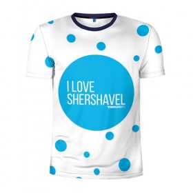 Мужская футболка 3D спортивная с принтом Love Shershavel в Курске, 100% полиэстер с улучшенными характеристиками | приталенный силуэт, круглая горловина, широкие плечи, сужается к линии бедра | Тематика изображения на принте: 