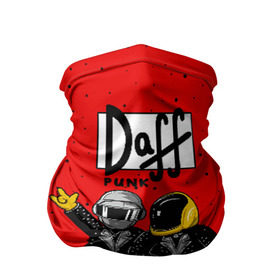 Бандана-труба 3D с принтом Daff Punk в Курске, 100% полиэстер, ткань с особыми свойствами — Activecool | плотность 150‒180 г/м2; хорошо тянется, но сохраняет форму | donut | homer | music | simpson | барт | гомер | музыка | пончик | симпсон