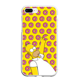 Чехол для iPhone 7Plus/8 Plus матовый с принтом Пончики Гомера Симпсона в Курске, Силикон | Область печати: задняя сторона чехла, без боковых панелей | donut | homer | simpson | гомер | еда | плюшка | пончик | симпсон