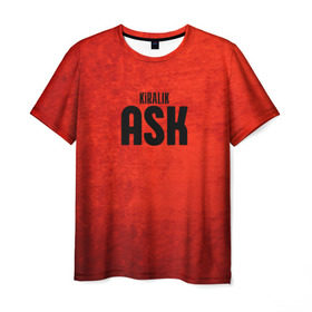 Мужская футболка 3D с принтом Любовь на прокат в Курске, 100% полиэфир | прямой крой, круглый вырез горловины, длина до линии бедер | 