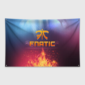 Флаг-баннер с принтом Fnatic Team в Курске, 100% полиэстер | размер 67 х 109 см, плотность ткани — 95 г/м2; по краям флага есть четыре люверса для крепления | best team | fnatic | team