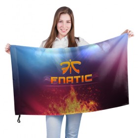 Флаг 3D с принтом Fnatic Team в Курске, 100% полиэстер | плотность ткани — 95 г/м2, размер — 67 х 109 см. Принт наносится с одной стороны | best team | fnatic | team