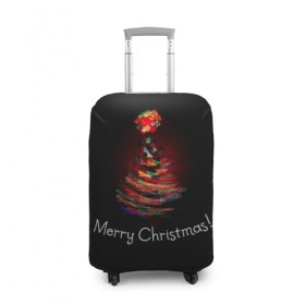 Чехол для чемодана 3D с принтом Елочка в Курске, 86% полиэфир, 14% спандекс | двустороннее нанесение принта, прорези для ручек и колес | christmas | new year | winter | дед мороз | зима | новый год | рождество