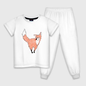 Детская пижама хлопок с принтом Crazy fox в Курске, 100% хлопок |  брюки и футболка прямого кроя, без карманов, на брюках мягкая резинка на поясе и по низу штанин
 | crazy | fox | безумная | веселая | лиса | лисичка | лисички тупички
