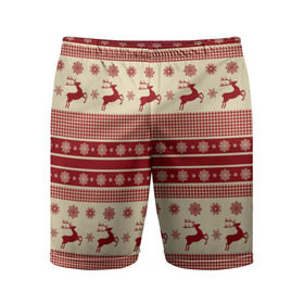 Мужские шорты 3D спортивные с принтом Зимние олени в Курске,  |  | happy new year | ёлка | зима | олень | праздник | снег | снежинка