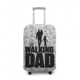 Чехол для чемодана 3D с принтом Walking Dad в Курске, 86% полиэфир, 14% спандекс | двустороннее нанесение принта, прорези для ручек и колес | carl | dad | rick | walking dead | zombie | дети | дочь | зомби | отец | папа | сын | ходячие мертвецы