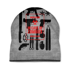 Шапка 3D с принтом Арсенал против зомби в Курске, 100% полиэстер | универсальный размер, печать по всей поверхности изделия | bone | carl | rick | skelet | skull | walking dead | zombie | автомат | арсенал | граймс | граната | зомби | карл | оружие | пистолет | рик | ходячие мертвецы