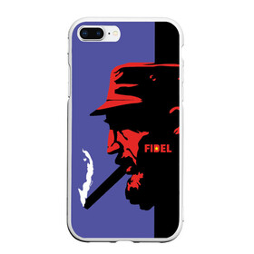 Чехол для iPhone 7Plus/8 Plus матовый с принтом Fidel в Курске, Силикон | Область печати: задняя сторона чехла, без боковых панелей | castro | che | fidel | guevara | гевара | кастро | фидель | че