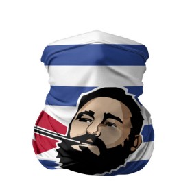 Бандана-труба 3D с принтом Fidel Castro в Курске, 100% полиэстер, ткань с особыми свойствами — Activecool | плотность 150‒180 г/м2; хорошо тянется, но сохраняет форму | castro | che | fidel | guevara | гевара | кастро | фидель | че