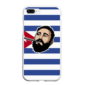 Чехол для iPhone 7Plus/8 Plus матовый с принтом Fidel Castro в Курске, Силикон | Область печати: задняя сторона чехла, без боковых панелей | castro | che | fidel | guevara | гевара | кастро | фидель | че