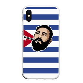 Чехол для iPhone XS Max матовый с принтом Fidel Castro в Курске, Силикон | Область печати: задняя сторона чехла, без боковых панелей | castro | che | fidel | guevara | гевара | кастро | фидель | че