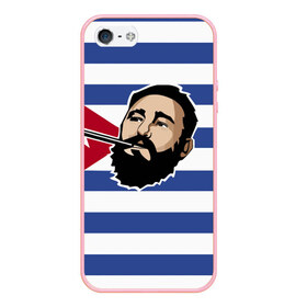 Чехол для iPhone 5/5S матовый с принтом Fidel Castro в Курске, Силикон | Область печати: задняя сторона чехла, без боковых панелей | castro | che | fidel | guevara | гевара | кастро | фидель | че