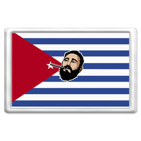 Магнит 45*70 с принтом Fidel Castro в Курске, Пластик | Размер: 78*52 мм; Размер печати: 70*45 | Тематика изображения на принте: castro | che | fidel | guevara | гевара | кастро | фидель | че