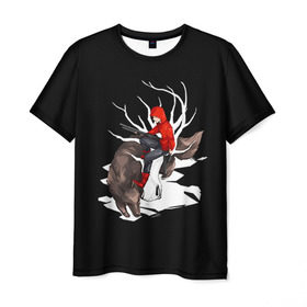 Мужская футболка 3D с принтом Волчонок в Курске, 100% полиэфир | прямой крой, круглый вырез горловины, длина до линии бедер | teen wolf