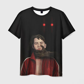 Мужская футболка 3D с принтом Волчонок в Курске, 100% полиэфир | прямой крой, круглый вырез горловины, длина до линии бедер | teen wolf