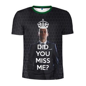 Мужская футболка 3D спортивная с принтом Keep Calm & Miss Me в Курске, 100% полиэстер с улучшенными характеристиками | приталенный силуэт, круглая горловина, широкие плечи, сужается к линии бедра | holmes | sherlock | мориарти | профессор | холмс | шерлок