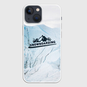 Чехол для iPhone 13 mini с принтом Snowboarding в Курске,  |  | extreme | snowboarding | sport | winter | горы | движение | приключения | снег | сноуборд | спорт | экстрим