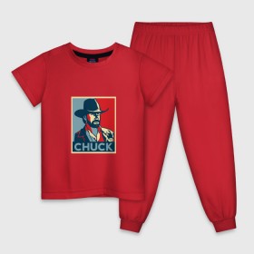 Детская пижама хлопок с принтом Чак Норрис в Курске, 100% хлопок |  брюки и футболка прямого кроя, без карманов, на брюках мягкая резинка на поясе и по низу штанин
 | интернет | мем | норис | прикол