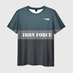 Мужская футболка 3D с принтом Iron force в Курске, 100% полиэфир | прямой крой, круглый вырез горловины, длина до линии бедер | 