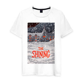 Мужская футболка хлопок с принтом The Shining в Курске, 100% хлопок | прямой крой, круглый вырез горловины, длина до линии бедер, слегка спущенное плечо. | redrum | the shining | бар | кубрик | николсон | сияние | ужас