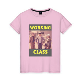 Женская футболка хлопок с принтом Афоня working class в Курске, 100% хлопок | прямой крой, круглый вырез горловины, длина до линии бедер, слегка спущенное плечо | афоня | кино | ссср