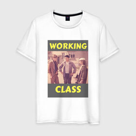 Мужская футболка хлопок с принтом Афоня working class в Курске, 100% хлопок | прямой крой, круглый вырез горловины, длина до линии бедер, слегка спущенное плечо. | афоня | кино | ссср