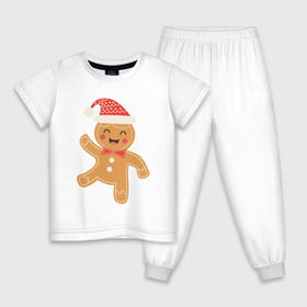 Детская пижама хлопок с принтом Мr Печенька в Курске, 100% хлопок |  брюки и футболка прямого кроя, без карманов, на брюках мягкая резинка на поясе и по низу штанин
 | 