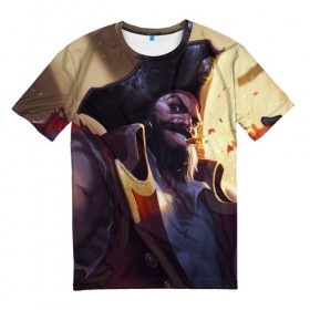 Мужская футболка 3D с принтом Pirate в Курске, 100% полиэфир | прямой крой, круглый вырез горловины, длина до линии бедер | 